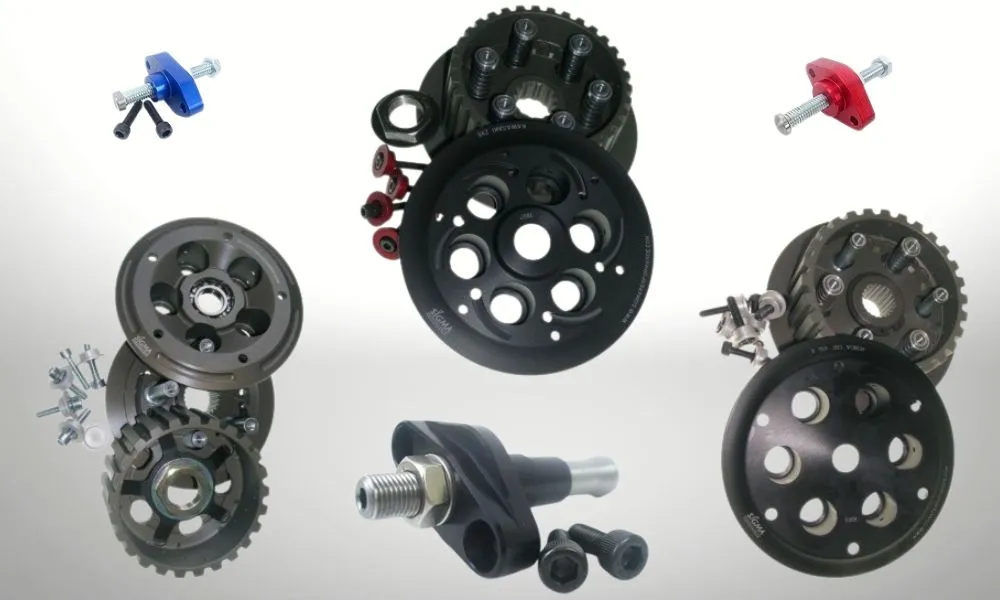 Keyster Carb Parts K&L Supply Scotts Performance Z-Power Dynatek Boyer Bransden APE Raceparts PMC Inc (classic Kawasaki parts) From brakes, cables, classic Kawasaki bits, carburetors, driveline bits, electrical parts, engine parts, filters, fuel system bits, fork oil seals, hardware, ignition systems, steering stem roller bearings or even wheel spokes MotoComp stocks or can source them all. Whether it is a road bike, dirt bike, adventure bike or ATV give them a try. Some of the performance upgrades from MotoComp include adjustable cam sprockets, manual cam chain tensioners and slipper clutches, as well as a bunch of hard to find tools like a clutch holding tool, oil filter wrench and other interesting bits.