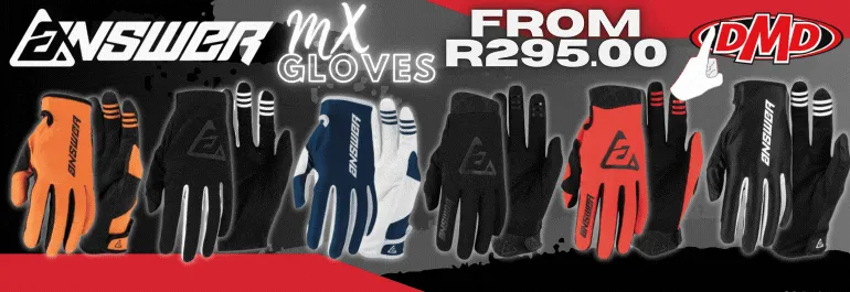 ANSWER MX GLOVES FROM R295.00
